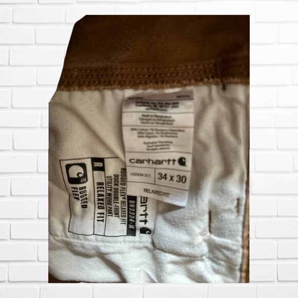 Carhartt Men's Rugged Flex Heavyweight Utility Loggers Jeans 34" Waist - Picture 8 of 11